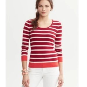 BANANA REPUBLIC - Pink Striped Sweater